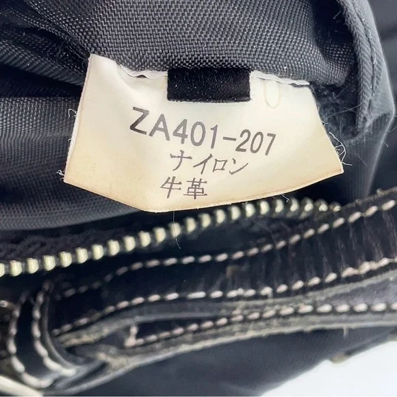 Auth Burberry Blue Label Nova Check Nylon Black Hand Bag - Picture 16 of 16